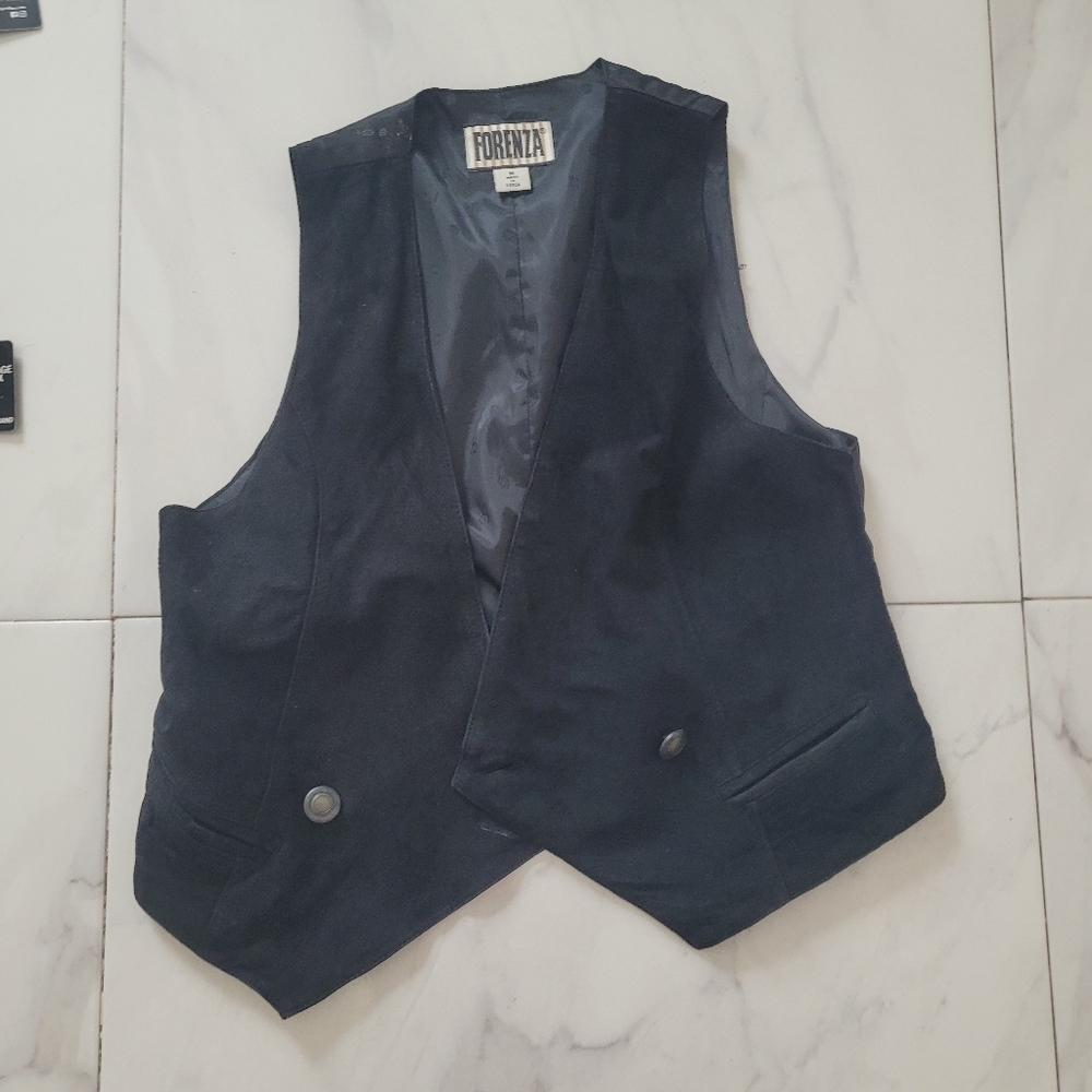 Forenza Black Suede Women's Dress Vest